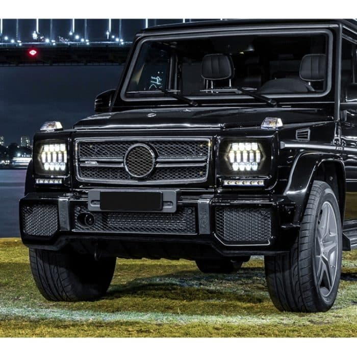 7 Zoll H4 DC 9V-30V 3000LM 6000K 30W IP67 8LED Lampenperlen Auto quadratische Form LED-Scheinwerferlampen für Jeep Wrangler – Bild 11