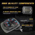 7 Zoll H4 DC 9V-30V 3000LM 6000K 30W IP67 8LED Lampenperlen Auto quadratische Form LED-Scheinwerferlampen für Jeep Wrangler – Bild 7