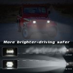7 Zoll H4 DC 9V-30V 3000LM 6000K 30W IP67 8LED Lampenperlen Auto quadratische Form LED-Scheinwerferlampen für Jeep Wrangler – Bild 10
