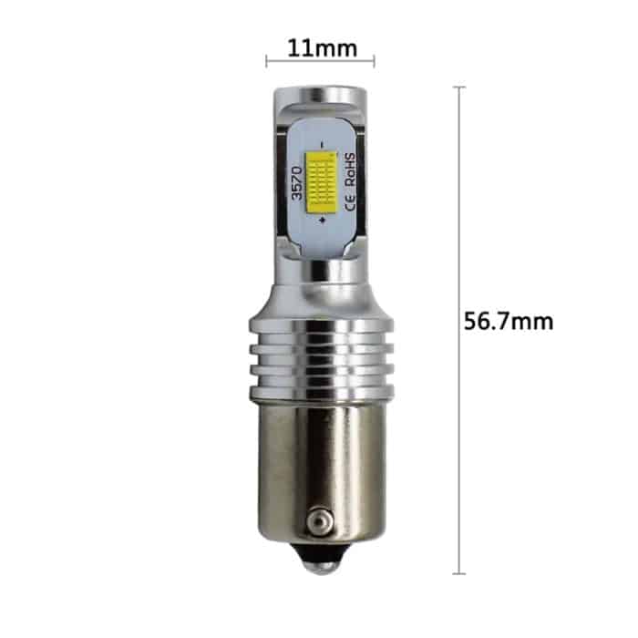 2 Stück Decode 1156/BA15S 72 W LED-Leuchtmittel, Auto-Blinker, Rückfahrlicht, DC 12–24 V, White, Yellow – Bild 4