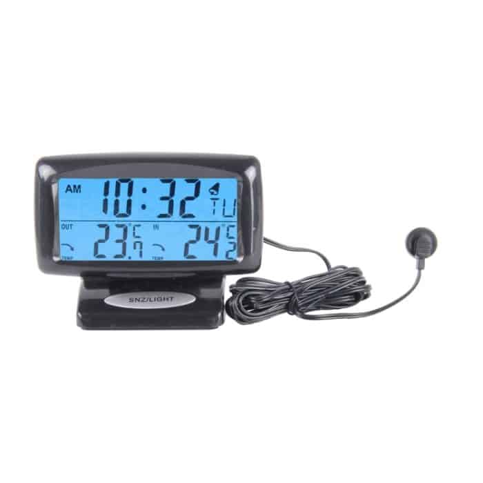 SH-350-2 Multifunktions-Digitaltemperatur-Thermometer Wecker LCD-Monitor Batteriemessgerät Detektoranzeige – Bild 1