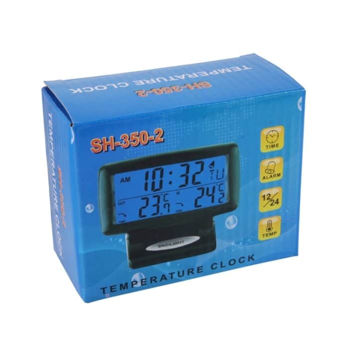 SH-350-2 Multifunktions-Digitaltemperatur-Thermometer Wecker LCD-Monitor Batteriemessgerät Detektoranzeige – Bild 7