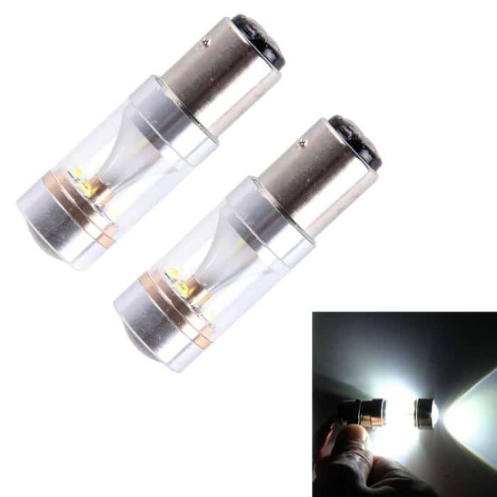 2 PCS 1157 / BAY15D 30W 350 LM 6000K Weißlicht 6 LED CREE Canbus Auto-Bremslichtbirne, DC 12V – Bild 1