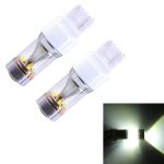 2 PCS T20 / 7443 350 LM 6000K Doppelkabel 30 W Weißlicht 6 LED CREE Canbus Auto-Bremslichtbirne, DC 12 V.