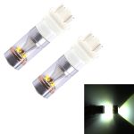2 PCS T25 / 3157 Doppelkabel 2300 LM 6000K 30W Weißlicht 6 LED CREE Canbus Auto-Bremslichtbirne, DC 12V