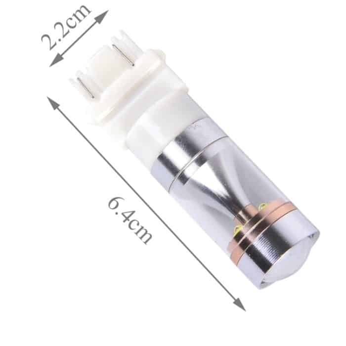 2 PCS T25 / 3157 Doppelkabel 2300 LM 6000K 30W Weißlicht 6 LED CREE Canbus Auto-Bremslichtbirne, DC 12V – Bild 3