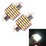 2 PCS DC 12V 3W 31MM Bicuspid Autotürleuchten Registrierung Markierungsleuchte Armaturenbrett Kuppeltürleuchten LED Leselampe mit 18 LED SMD 3014 Leuchten Weiß