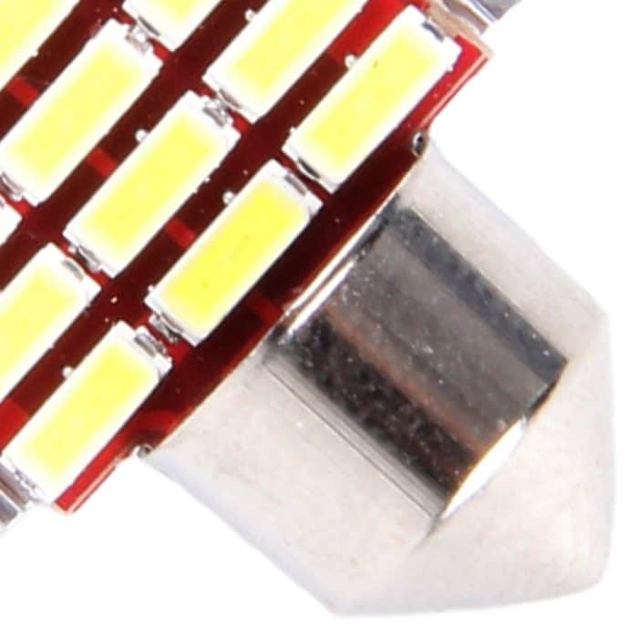 2 PCS DC 12V 3W 31MM Bicuspid Autotürleuchten Registrierung Markierungsleuchte Armaturenbrett Kuppeltürleuchten LED Leselampe mit 18 LED SMD 3014 Leuchten Weiß – Bild 6