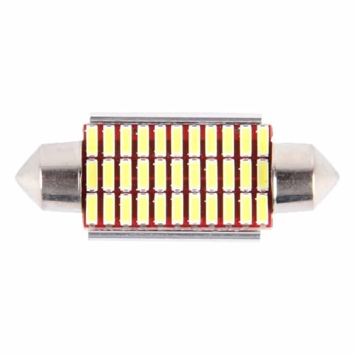 2 PCS DC 12V 6W 41MM Bicuspid Autotürleuchten Registrierung Markierungsleuchte Armaturenbrett Kuppeltürleuchten LED Leselampe mit 33 LED SMD 3014 Leuchten Weiß – Bild 2