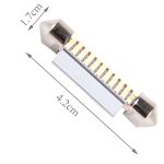 2 PCS DC 12V 6W 41MM Bicuspid Autotürleuchten Registrierung Markierungsleuchte Armaturenbrett Kuppeltürleuchten LED Leselampe mit 33 LED SMD 3014 Leuchten Weiß – Bild 4