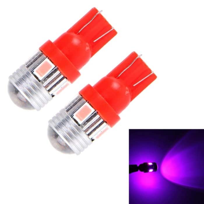 2 PCS T10 3W 6 LED SMD 5630 Pink Light Clearance Light.DC 12V. – Bild 1