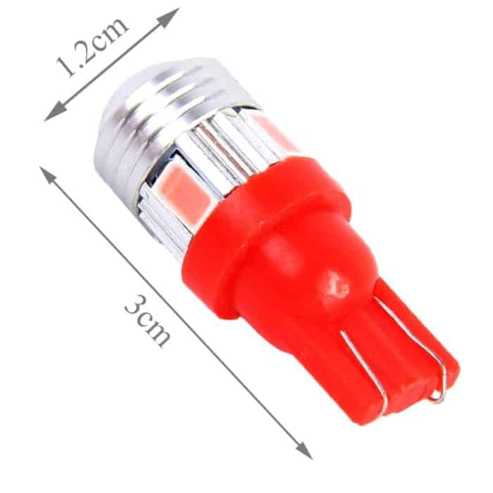 2 PCS T10 3W 6 LED SMD 5630 Pink Light Clearance Light.DC 12V. – Bild 3