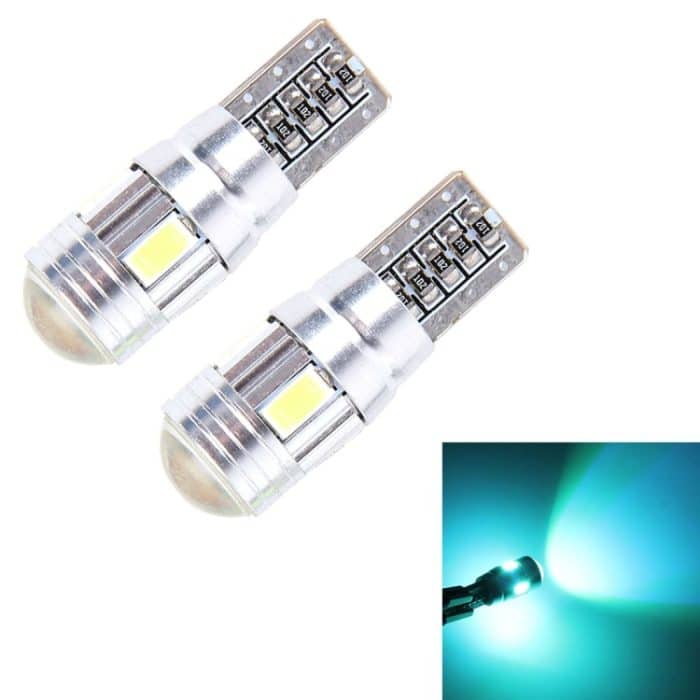 2 STÜCKE T10 3W Eisblaues Licht 6 SMD 5630 LED Fehlerfreie Canbus-Autolichtleuchte Lampe, DC 12V – Bild 1