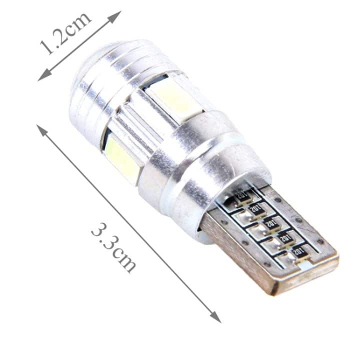 2 STÜCKE T10 3W Eisblaues Licht 6 SMD 5630 LED Fehlerfreie Canbus-Autolichtleuchte Lampe, DC 12V – Bild 3