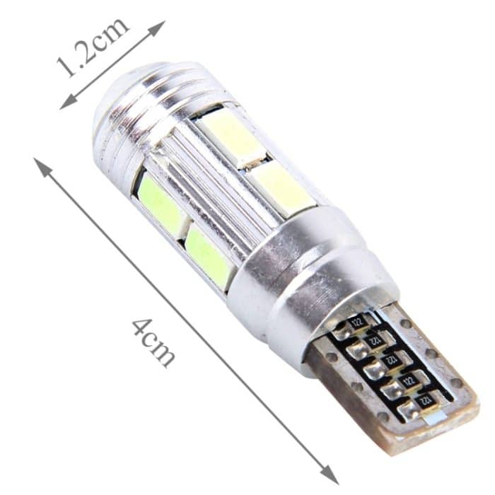 2 STÜCKE T10 6W Eisblaues Licht 10 SMD 5630 LED Fehlerfreie Canbus-Autolichtleuchte Lampe, DC 12V – Bild 3
