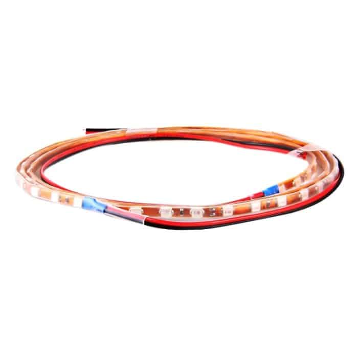 5 Stück 45 LED 3528 SMD wasserdichte flexible Auto-Lichtleiste für Autodekoration, DC 12 V, Länge: 90 cm, 90cm+pink, 90cm+green, 90cm+ice blue, 90cm+blue, 90cm+red, 90cm+white, 90cm+yellow – Bild 2