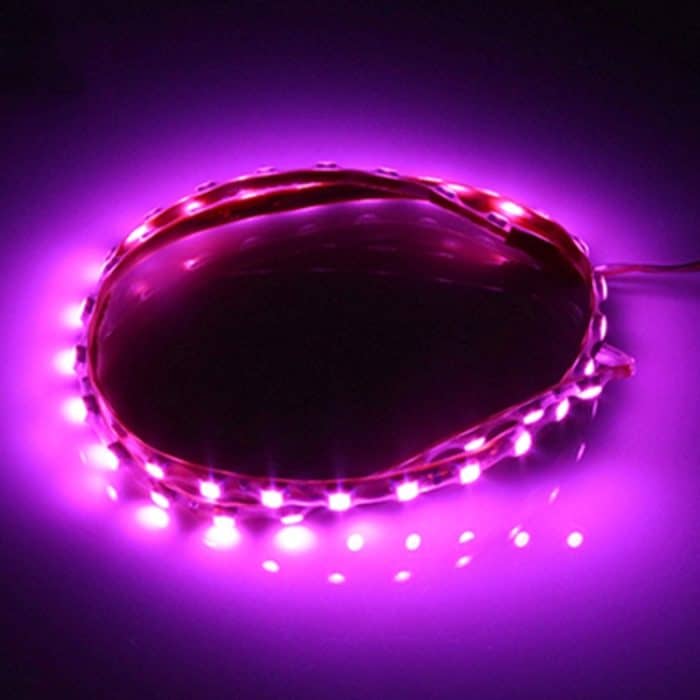 5 Stück 45 LED 3528 SMD wasserdichte flexible Auto-Lichtleiste für Autodekoration, DC 12 V, Länge: 90 cm, 90cm+pink, 90cm+green, 90cm+ice blue, 90cm+blue, 90cm+red, 90cm+white, 90cm+yellow – Bild 6