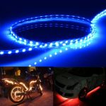 5 Stück Flow Style 45 LED 3528 SMD wasserdichte, flexible Auto-Lichtleiste für Autodekoration, DC 12 V, Länge: 90 cm, 90cm Blue, 90cm Pink, 90cm Green, 90cm Ice blue, 90cm Red, 90cm White, 90cm Yellow