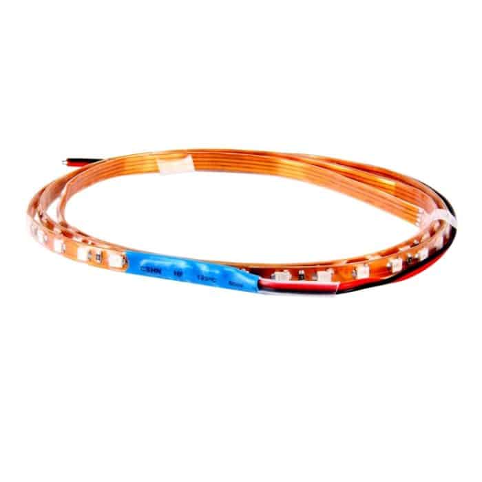 5 Stück Flow Style 45 LED 3528 SMD wasserdichte, flexible Auto-Lichtleiste für Autodekoration, DC 12 V, Länge: 90 cm, 90cm Blue, 90cm Pink, 90cm Green, 90cm Ice blue, 90cm Red, 90cm White, 90cm Yellow – Bild 2