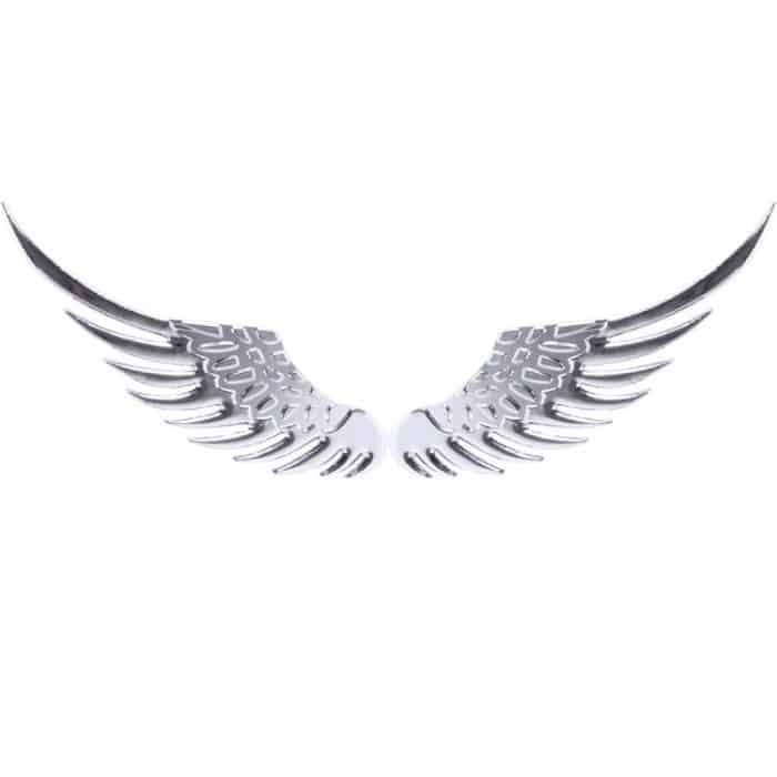 3D Angel Wing Metall Aufkleber Aufkleber Auto Auto Emblem Aufkleber Dekoration Farbe Silber – Bild 2