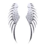3D Angel Wing Metall Aufkleber Aufkleber Auto Auto Emblem Aufkleber Dekoration Farbe Silber – Bild 3