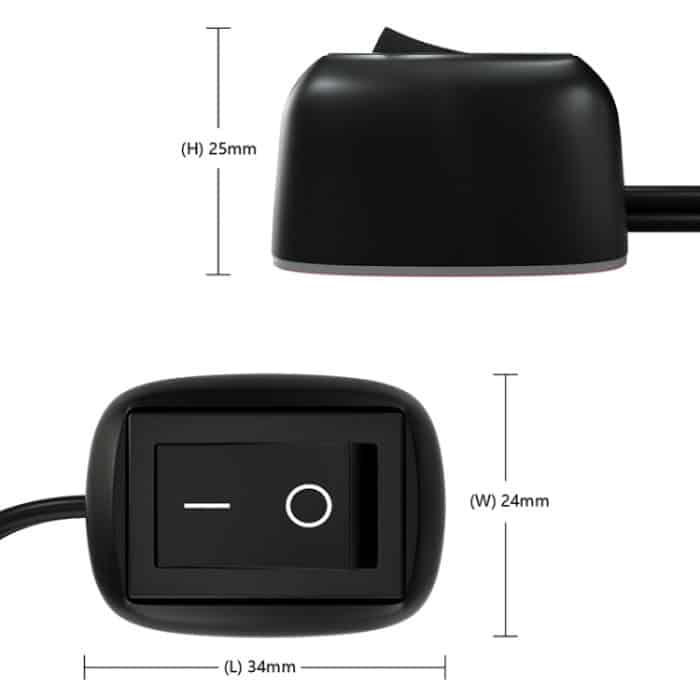 0,5 m Jtron Car DIY Schalter Drop Button DC 12 V für Nebelscheinwerfer, DRL, LED-Streifen aus- / einschalten – Bild 5