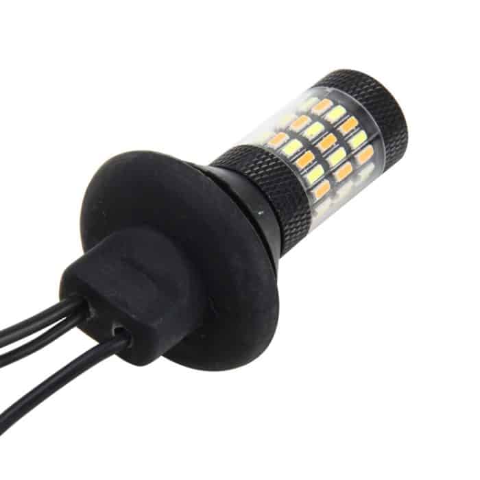 2 PCS 7440 5W 450LM 60LEDs DC 12V SMD-4014 Auto-Bremslicht Blinker Autoquellenset (weißes Licht + gelbes Licht), Kabellänge: 40 cm – Bild 3