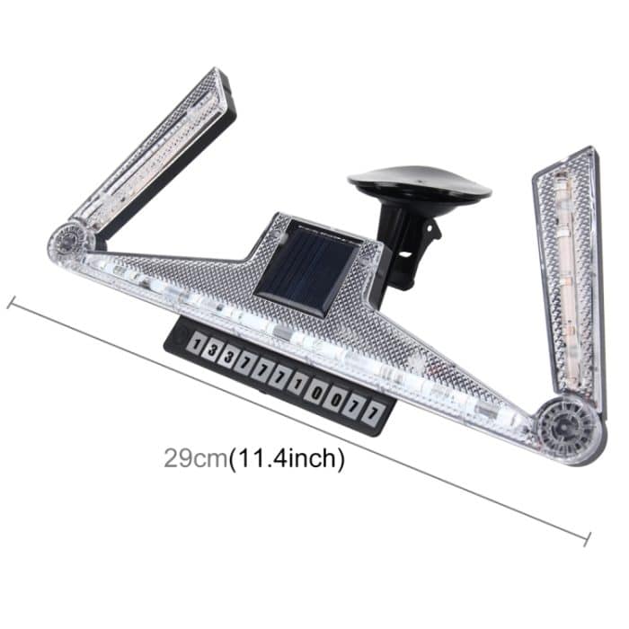 Solar Anti Collision Cupule Ranger Lampe Auto Rücklicht LED Blitz Warnleuchte Warnleuchte Faltbare Solar Cupule Warnlampe mit temporärem Parkschein – Bild 2
