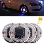 4 Stück Solar-Hochleistungs-Auto-LED-bunte Radlichter, 4 PCS Colorful Wheel Lights