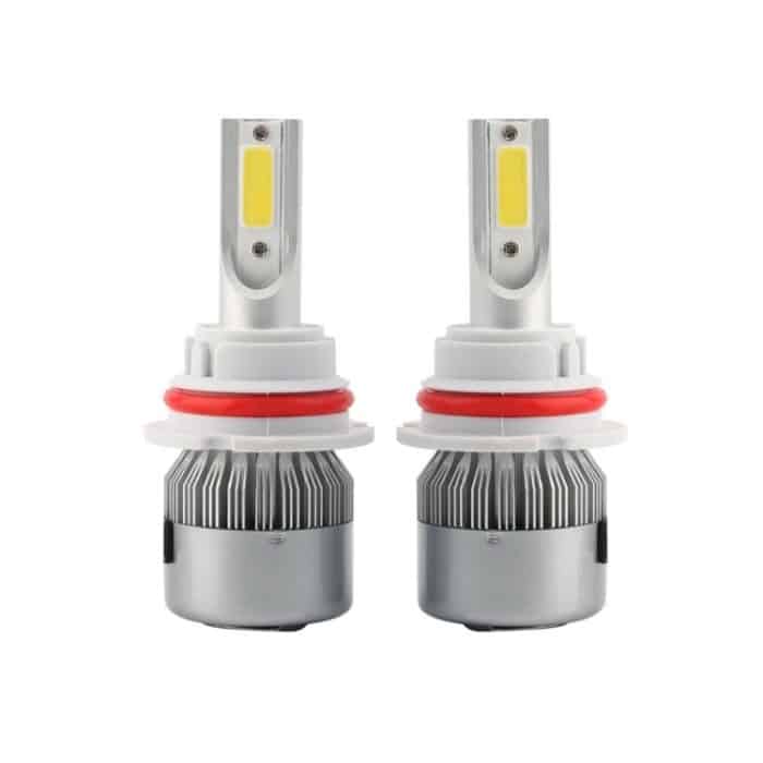2 Stück 9004 18 W 1800 lm 6000 K wasserdichter IP68-Auto-LED-Scheinwerfer mit 2 COB-LED-Lampen, DC 9–36 V, 9004 – Bild 2