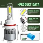 2 Stück 9004 18 W 1800 lm 6000 K wasserdichter IP68-Auto-LED-Scheinwerfer mit 2 COB-LED-Lampen, DC 9–36 V, 9004 – Bild 3
