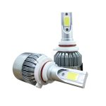 2 Stück C9 9006 18 W 1800 lm 6000 K wasserdicht IP68 Auto-LED-Scheinwerfer mit 2 COB-LED-Lampen, DC 9–36 V, 9006 – Bild 2