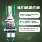 2 Stück C9 9006 18 W 1800 lm 6000 K wasserdicht IP68 Auto-LED-Scheinwerfer mit 2 COB-LED-Lampen, DC 9–36 V, 9006 – Bild 7