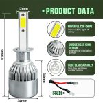 2 Stück H1 18 W 1800 lm 6000 K wasserdichter IP68-Auto-LED-Scheinwerfer mit 2 COB-LED-Lampen, DC 9–36 V, H1 – Bild 3