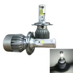 2 Stück H4 18 W 1800 lm 6000 K wasserdichter IP68-Auto-LED-Scheinwerfer mit 2 COB-LED-Lampen, DC 9–36 V, H4