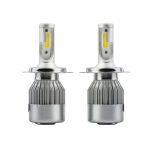 2 Stück H4 18 W 1800 lm 6000 K wasserdichter IP68-Auto-LED-Scheinwerfer mit 2 COB-LED-Lampen, DC 9–36 V, H4 – Bild 2