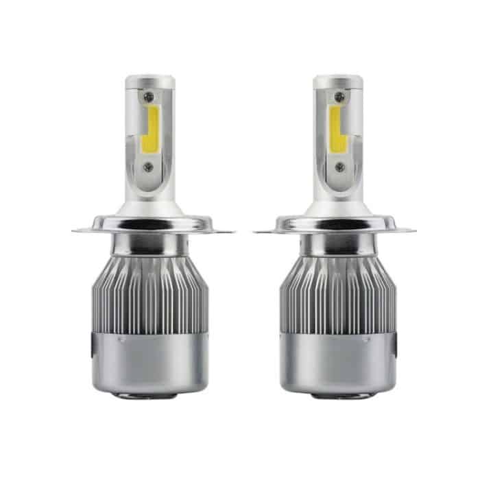2 Stück H4 18 W 1800 lm 6000 K wasserdichter IP68-Auto-LED-Scheinwerfer mit 2 COB-LED-Lampen, DC 9–36 V, H4 – Bild 2
