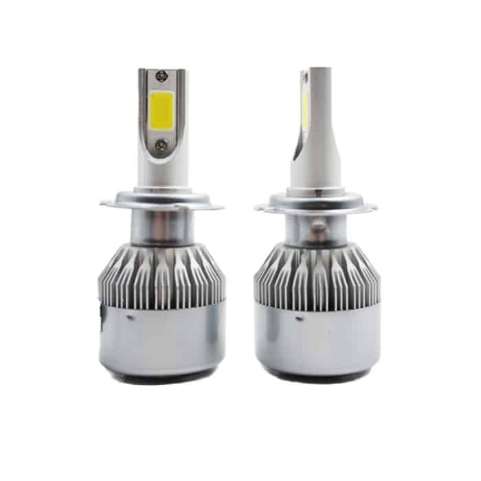 2 Stück H7 18 W 1800 lm 6000 K wasserdichter IP68-Auto-LED-Scheinwerfer mit 2 COB-LED-Lampen, DC 9–36 V, H7 – Bild 2