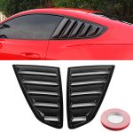 2 PCS Carbon Fiber Painted Panel Seitenfenster Lamellenabdeckung Kühlpaneel Verkleidung Set für Ford Mustang 2015-2018