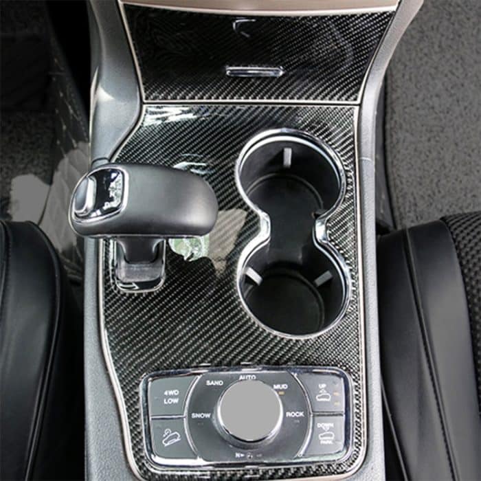 2 PCS Auto Wasser Cup Panel Carbon Faser dekorative Aufkleber für Jeep Grand Cherokee 2014-2015 – Bild 6