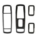 4 PCS Auto Fensterheber Schalttafel Carbon Faser dekorative Aufkleber für Jeep Grand Cherokee – Bild 2