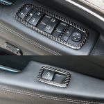 4 PCS Auto Fensterheber Schalttafel Carbon Faser dekorative Aufkleber für Jeep Grand Cherokee – Bild 6