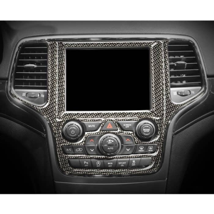 Car Central Control Navigation Carbon Faser Dekorativer Aufkleber für Jeep Grand Cherokee – Bild 6