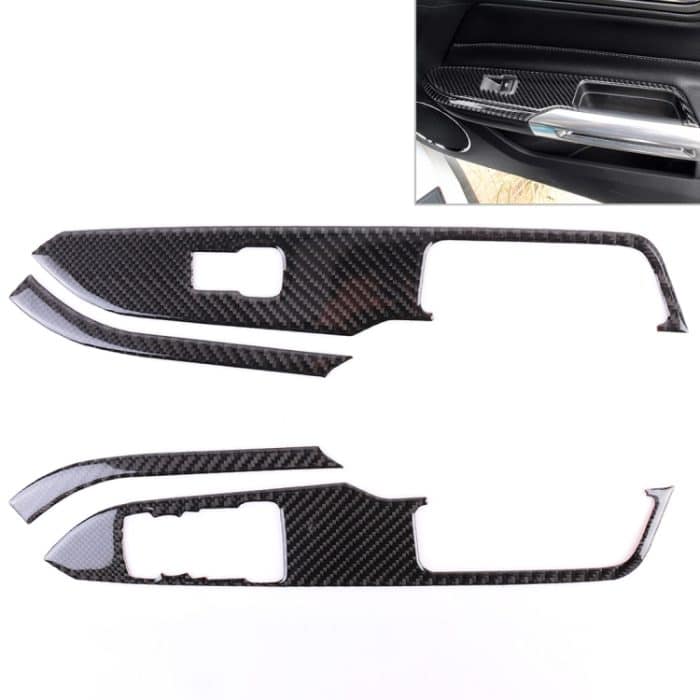 CMS3205.jpg 4 PCS Auto Tür Lift Fensterheber Taste Dekorative Aufkleber für Ford Mustang 2015-2020 – Bild 1