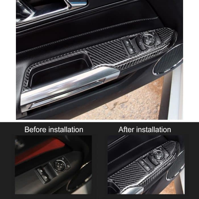 4 PCS Auto Tür Lift Fensterheber Taste Dekorative Aufkleber für Ford Mustang 2015-2020 – Bild 6