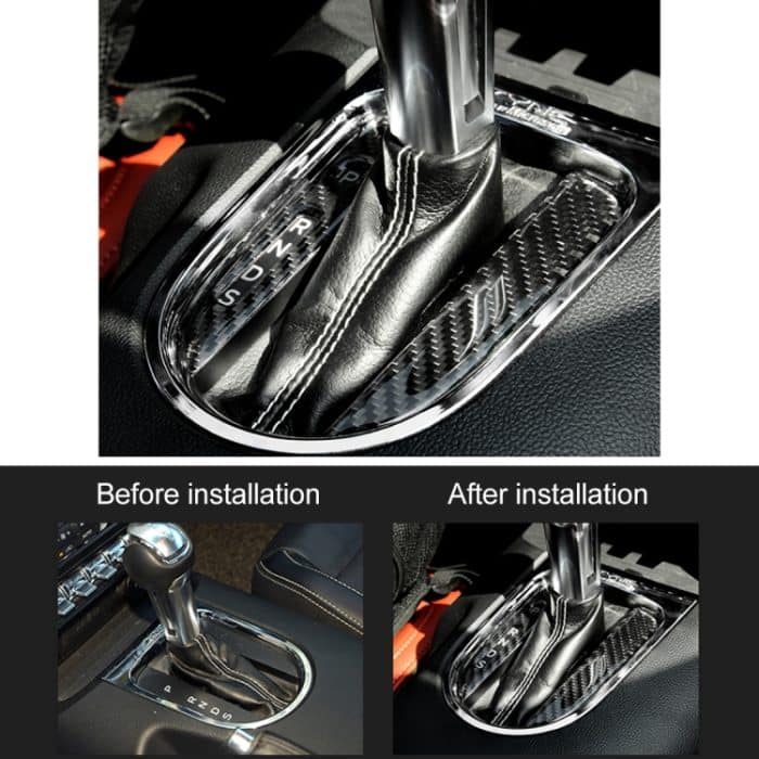 2 PCS Auto Getriebe Panel Dekorative Aufkleber für Ford Mustang 2015-2020 – Bild 6