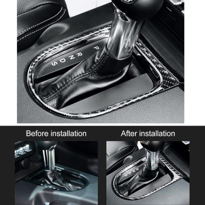 2 PCS Auto Getriebe Shift Äußere Ring Dekorative Aufkleber für Ford Mustang 2015-2020 – Bild 6