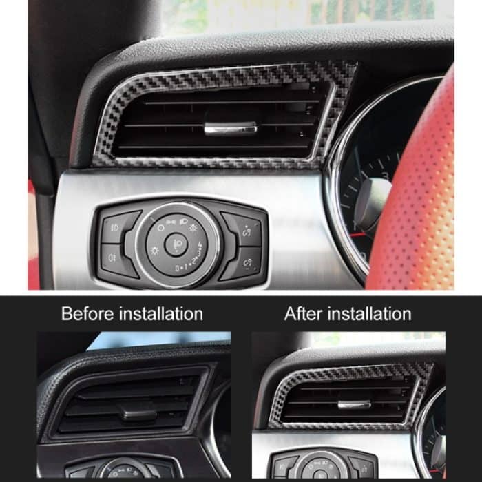 2 PCS Auto Instrument Konsole Seite Vent Dekorative Aufkleber für Ford Mustang 2015-2020 – Bild 6