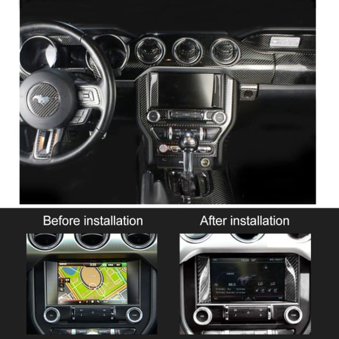 2 PCS Auto Zentrale Display Panel Dekorative Aufkleber für Ford Mustang 2015-2020 – Bild 6