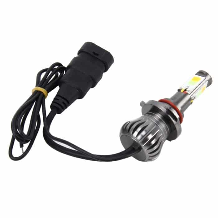 2 PCS 9006 HB4 6W 400LM Auto-LED Dreiseitige COB-Chips Austausch der Nebelscheinwerferlampe (weißes Licht + gelbes Licht) – Bild 3